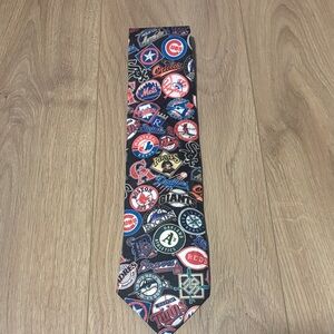 Vintage Surrey MLB Pro Baseball Team Logos 1994 Men's Neck Tie Polyester